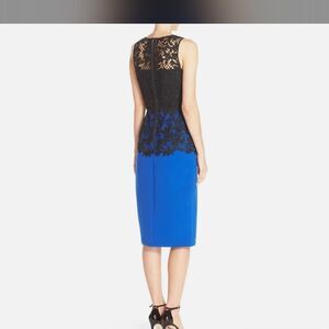 Sachin + Babi Black and Blue Midi Dress